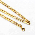 Edelstahl 18k Gold Männer Figaro Kette Halskette Mode 3:1 nk Halskette Herren Frauen Chunky Chain Halskette